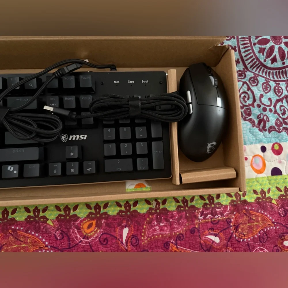 MSI Gaming Keyboard and Mouse Combo - Black and Brown